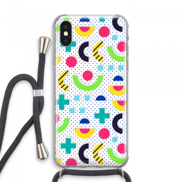8-bit N°1: iPhone XS Max Transparant Hoesje met koord