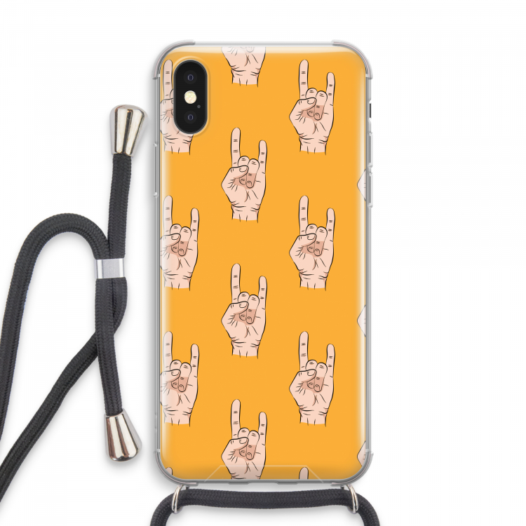 Rock: iPhone XS Max Transparant Hoesje met koord