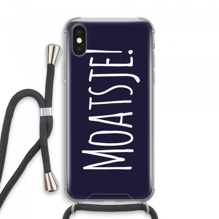 Moatsje!: iPhone XS Max Transparant Hoesje met koord