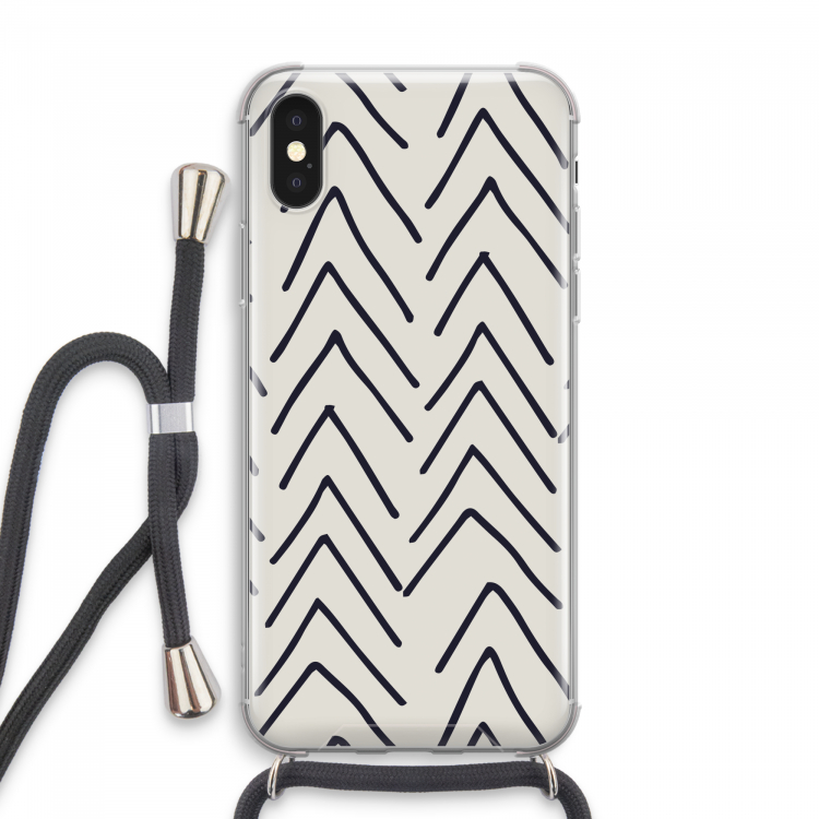 Marrakech Arrows: iPhone XS Max Transparant Hoesje met koord