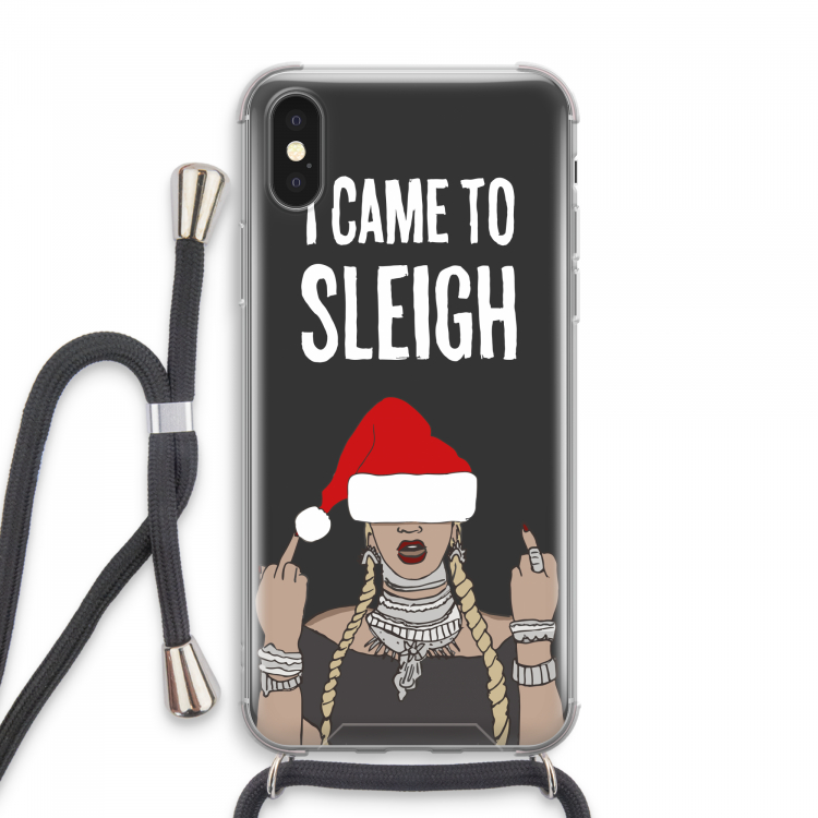 Came To Sleigh: iPhone XS Max Transparant Hoesje met koord