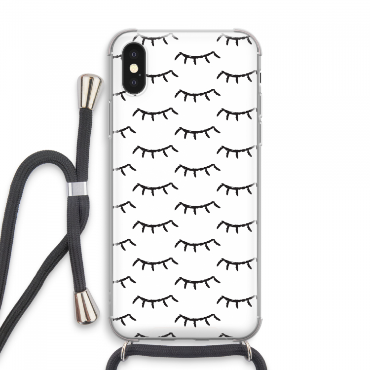 Wimpers: iPhone XS Max Transparant Hoesje met koord
