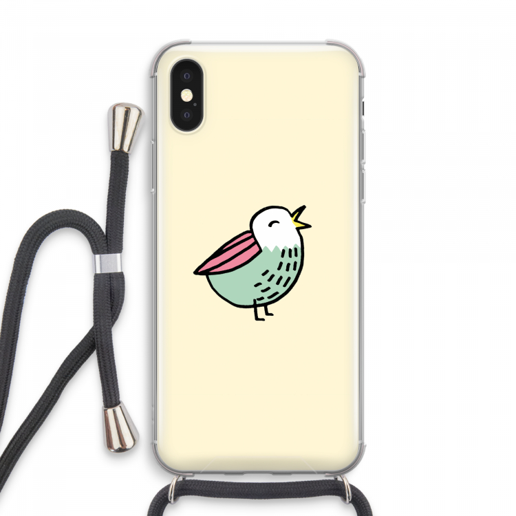Birdy: iPhone XS Max Transparant Hoesje met koord