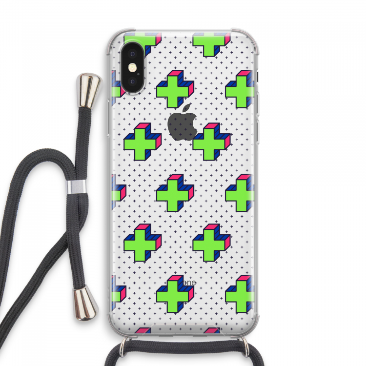8-bit N°10: iPhone XS Max Transparant Hoesje met koord