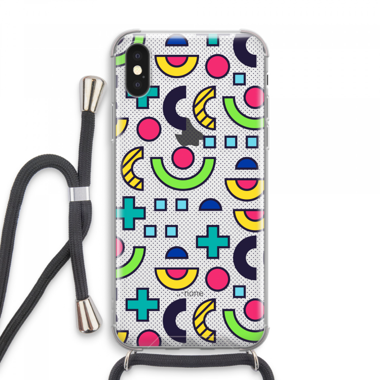 8-bit N°6: iPhone XS Max Transparant Hoesje met koord