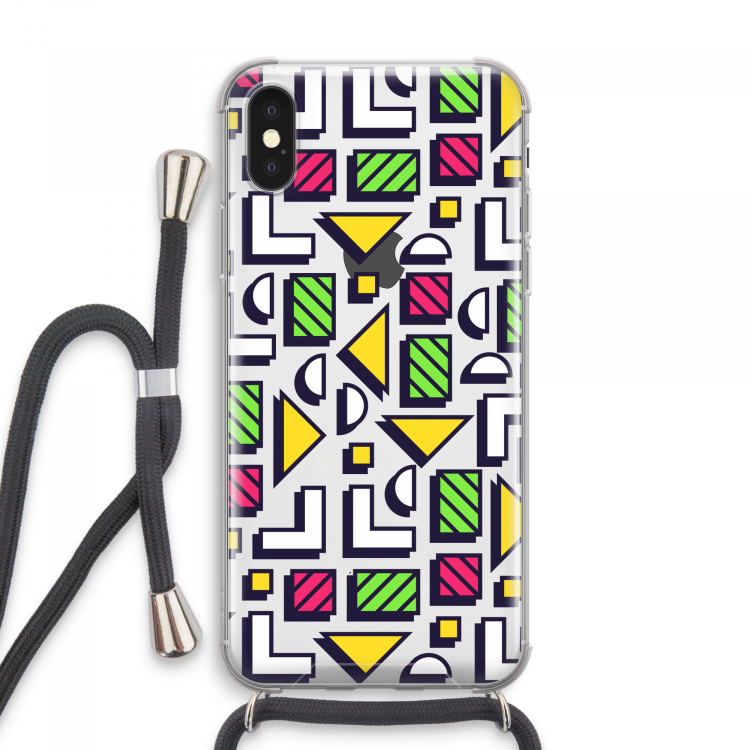 8-bit N°4: iPhone XS Max Transparant Hoesje met koord