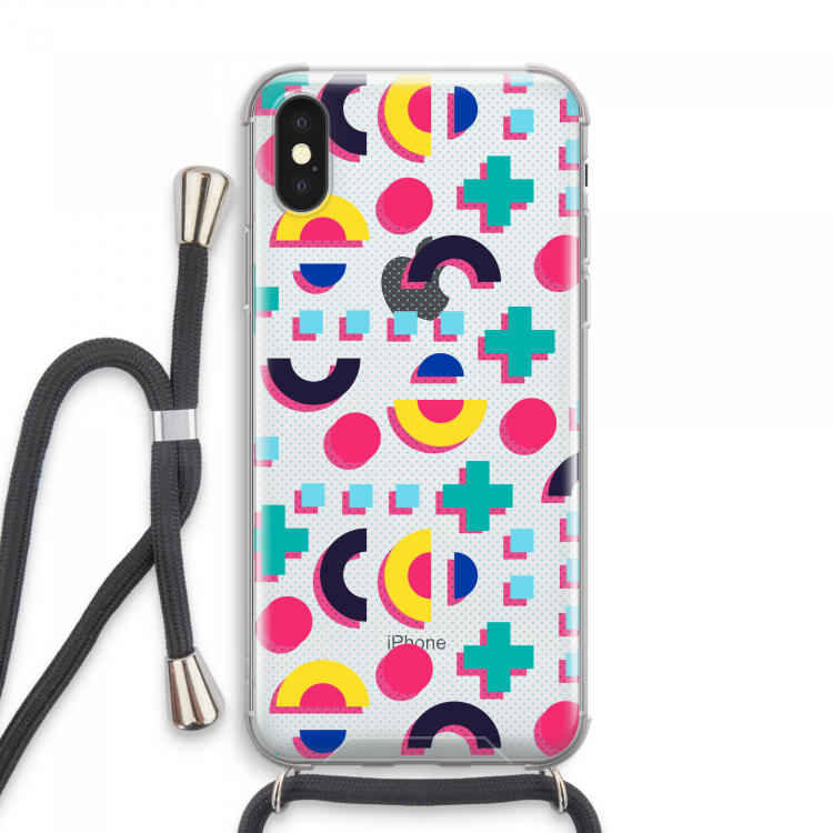 8-bit N°2: iPhone XS Max Transparant Hoesje met koord