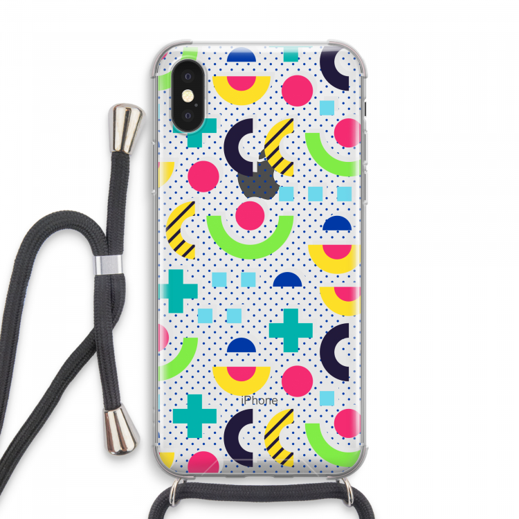 8-bit N°1: iPhone XS Max Transparant Hoesje met koord