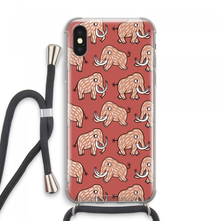 Mammoet: iPhone XS Max Transparant Hoesje met koord