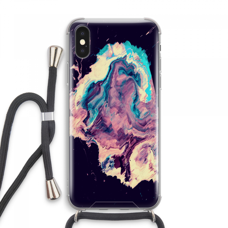Cosmic Silence: iPhone XS Max Transparant Hoesje met koord