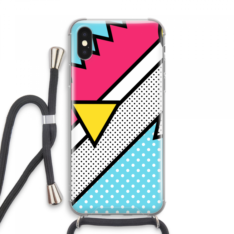 Pop Art #3: iPhone XS Max Transparant Hoesje met koord
