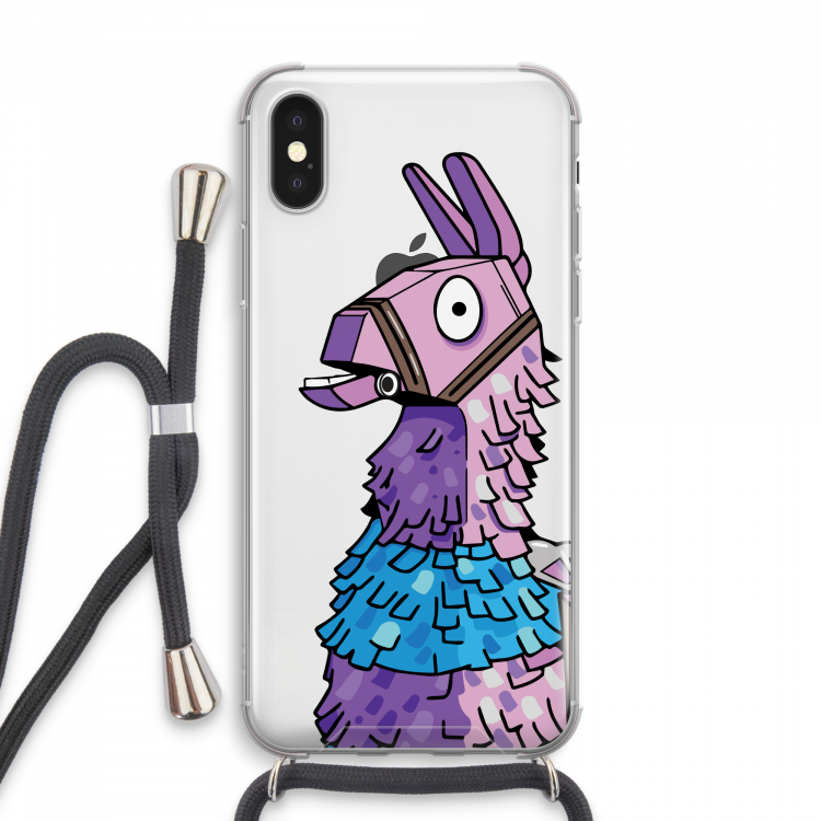 Lama: iPhone XS Max Transparant Hoesje met koord