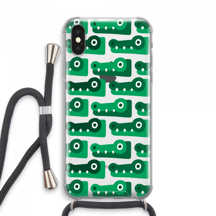 Crocs: iPhone XS Max Transparant Hoesje met koord