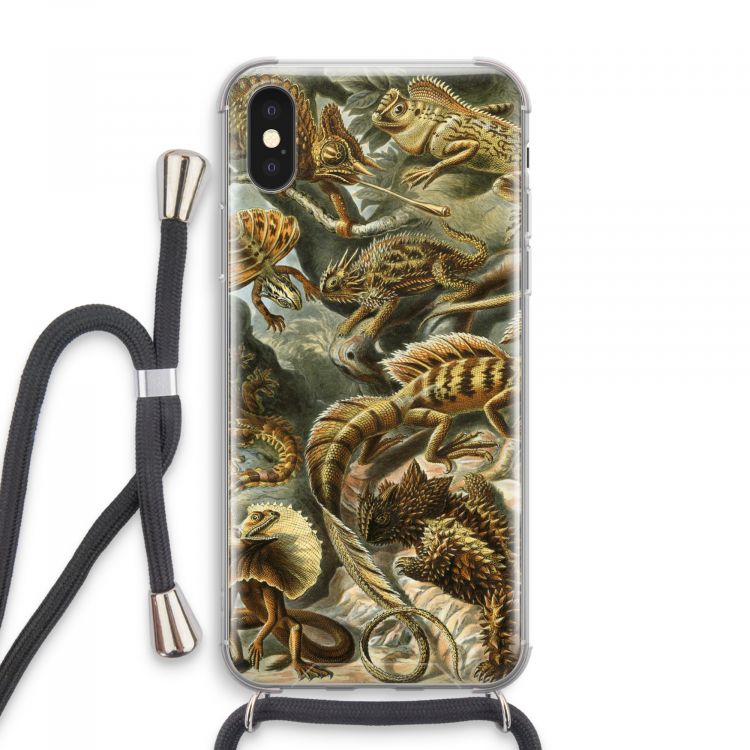 Haeckel Lacertilia: iPhone XS Max Transparant Hoesje met koord