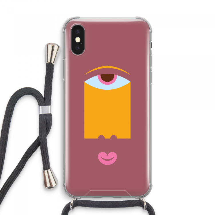 Mono V: iPhone XS Max Transparant Hoesje met koord