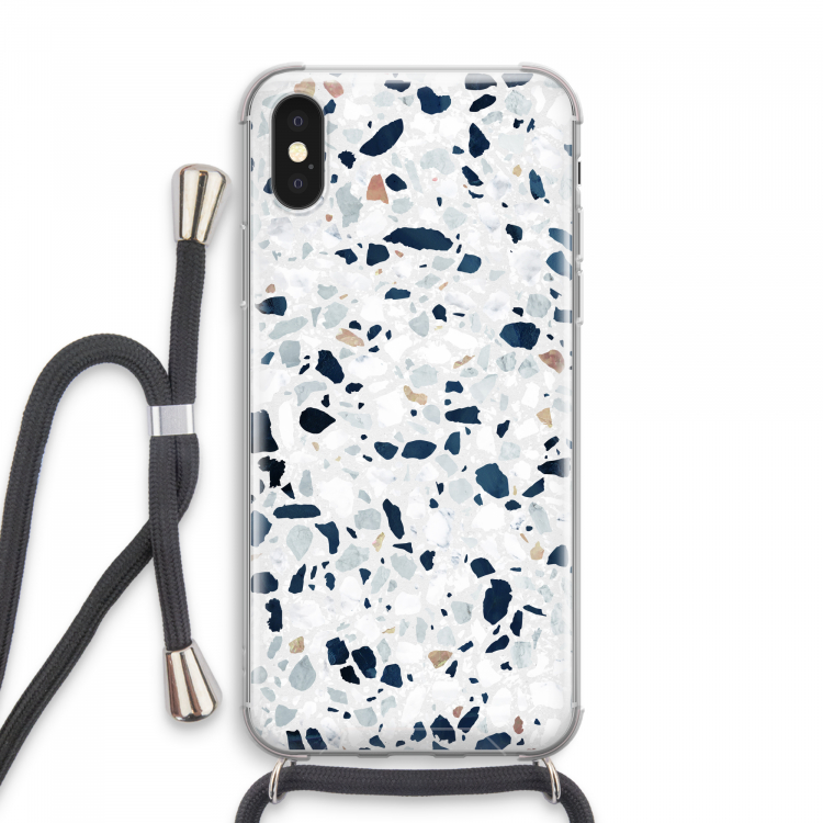 Terrazzo N°1: iPhone XS Max Transparant Hoesje met koord