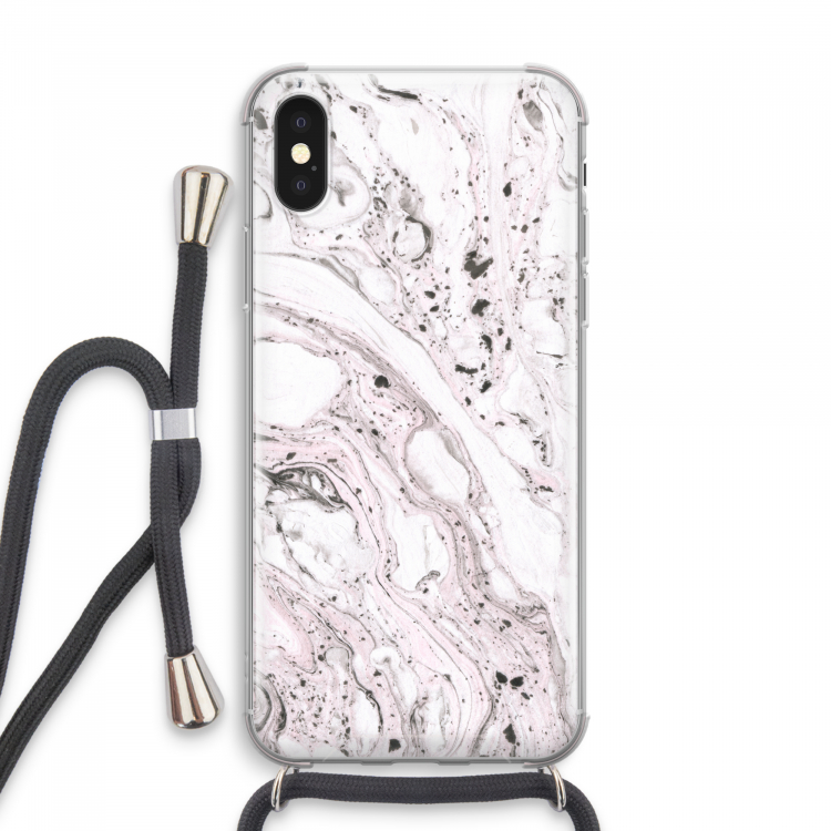 Mengelmoes: iPhone XS Max Transparant Hoesje met koord