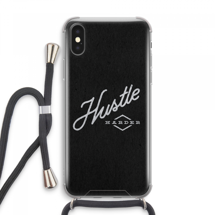 Hustle: iPhone XS Max Transparant Hoesje met koord