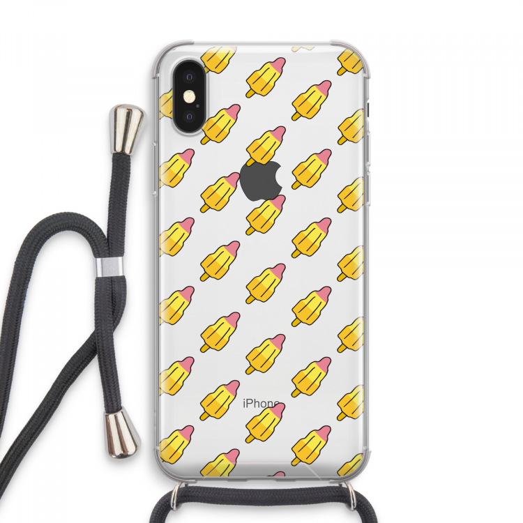Waterijsjes: iPhone XS Max Transparant Hoesje met koord