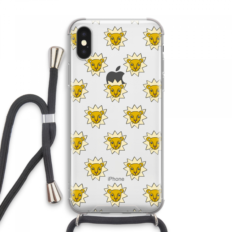 Leeuwenkoppen: iPhone XS Max Transparant Hoesje met koord