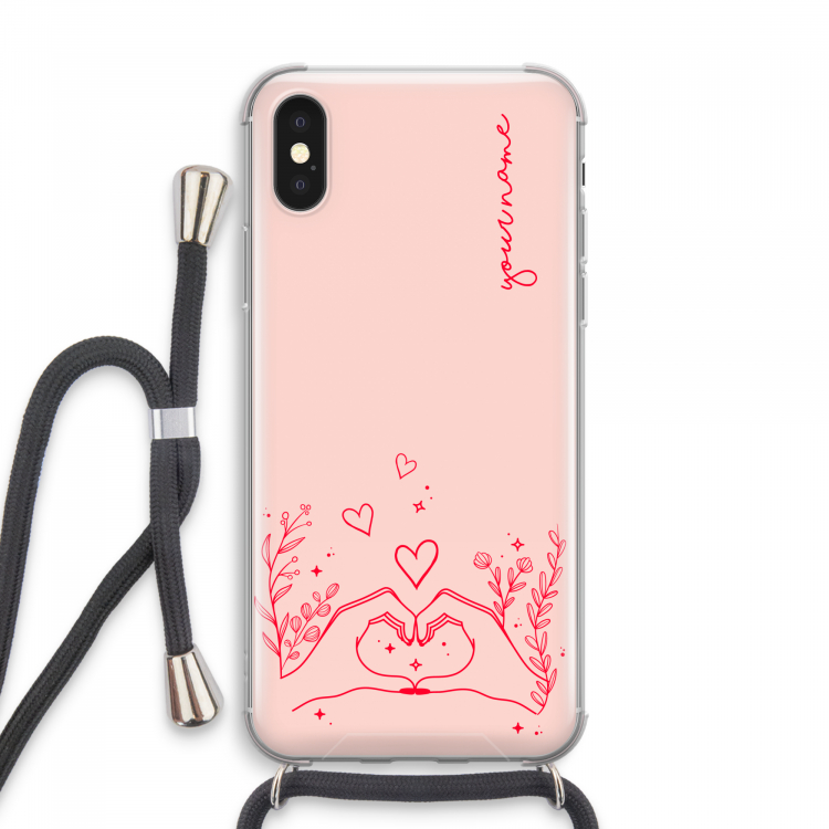 Love is in the air: iPhone XS Max Transparant Hoesje met koord