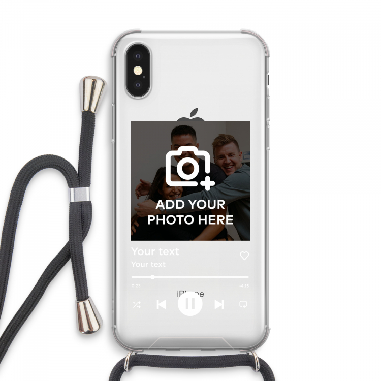 Music Player: iPhone XS Max Transparant Hoesje met koord