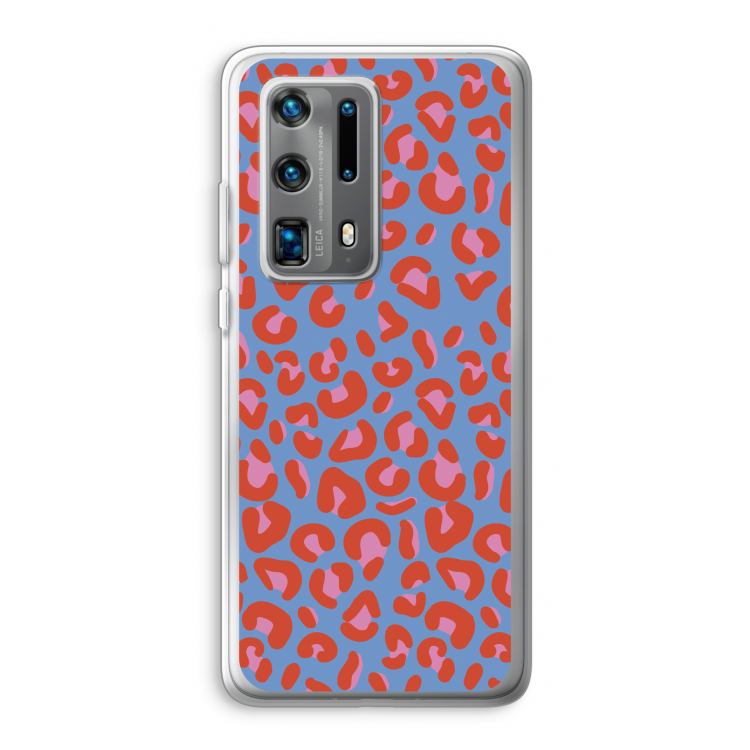 Leopard blue: Huawei P40 Pro Plus Transparant Hoesje