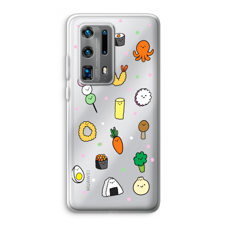 Happy bento friends: Huawei P40 Pro Plus Transparant Hoesje