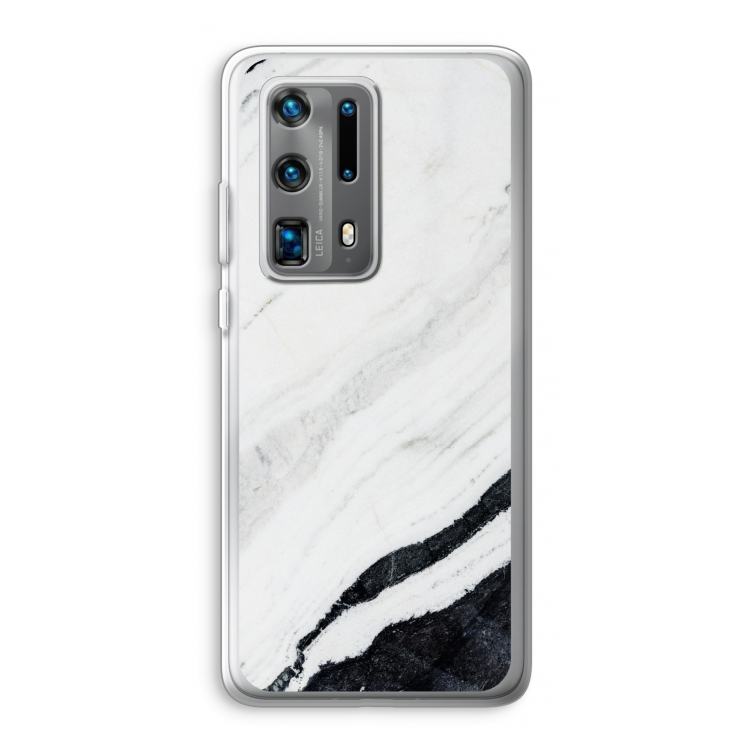Elegante marmer: Huawei P40 Pro Plus Transparant Hoesje