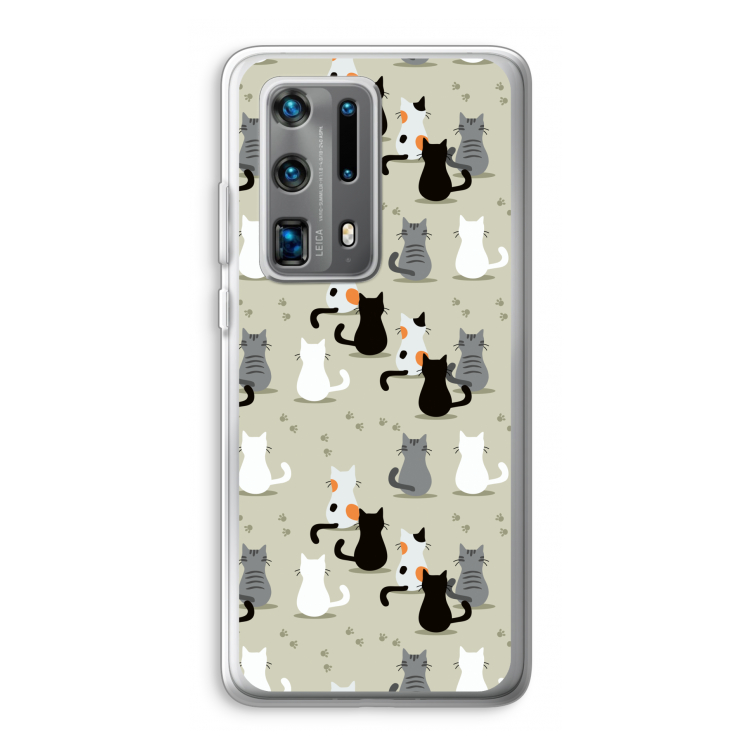 Katten: Huawei P40 Pro Plus Transparant Hoesje