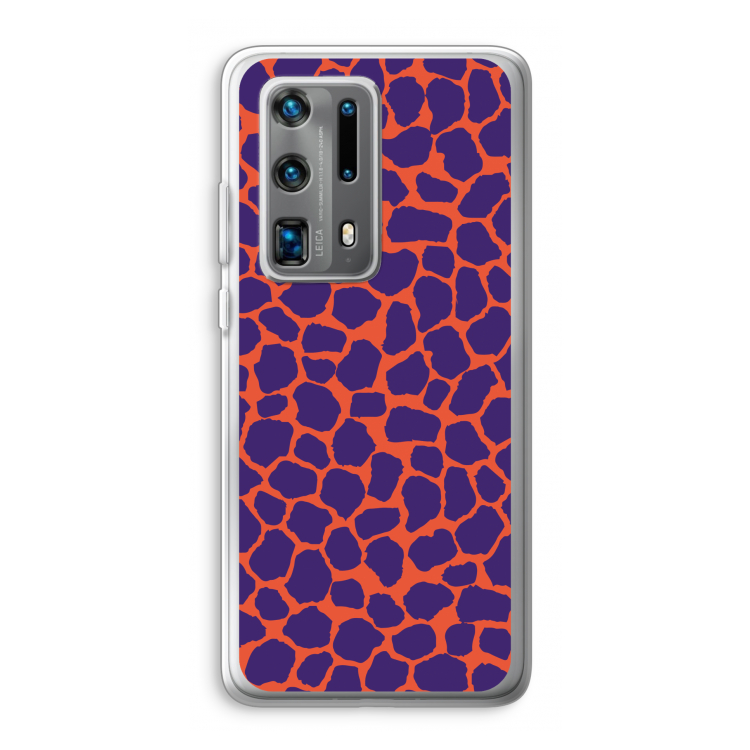 Purple Giraffe: Huawei P40 Pro Plus Transparant Hoesje