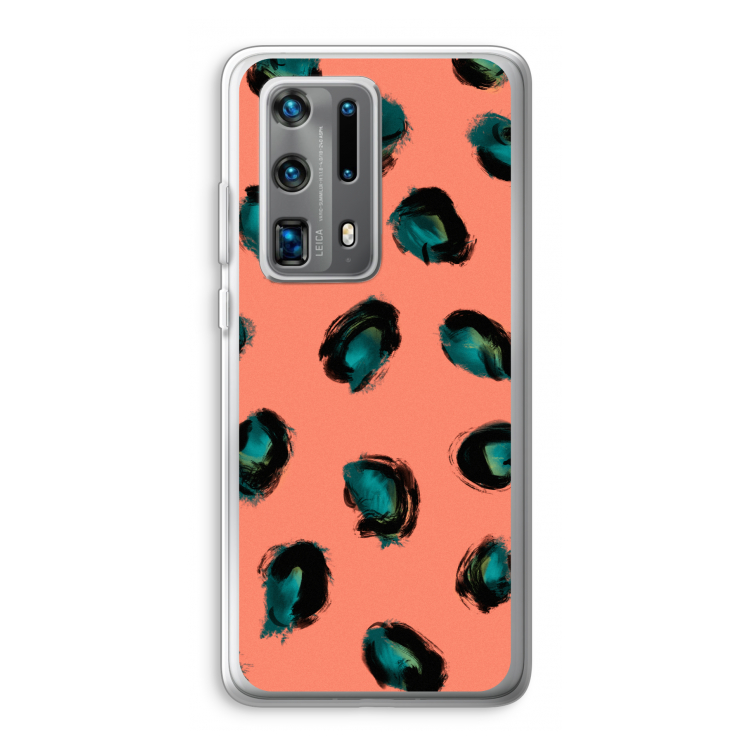 Pink Cheetah: Huawei P40 Pro Plus Transparant Hoesje