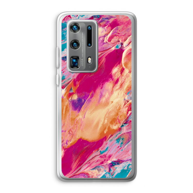 Pastel Echoes: Huawei P40 Pro Plus Transparant Hoesje
