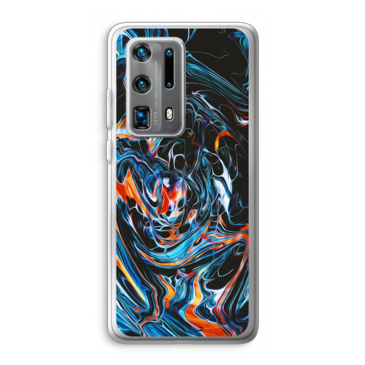 Black Unicorn: Huawei P40 Pro Plus Transparant Hoesje