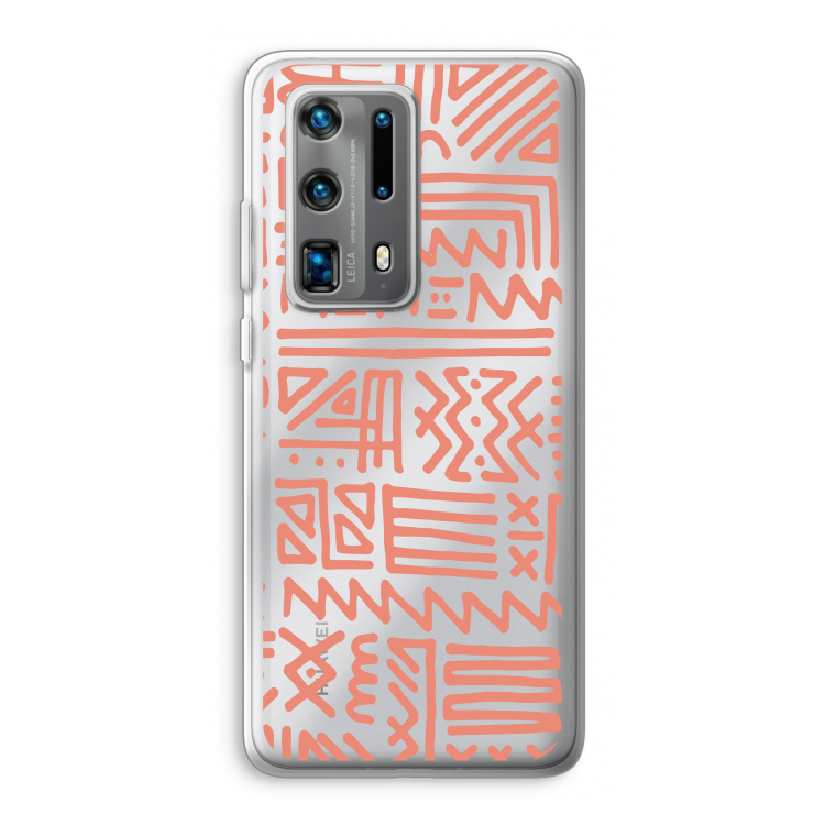 Marrakech Pink: Huawei P40 Pro Plus Transparant Hoesje