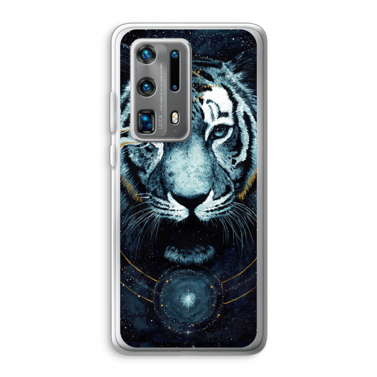 Darkness Tiger: Huawei P40 Pro Plus Transparant Hoesje