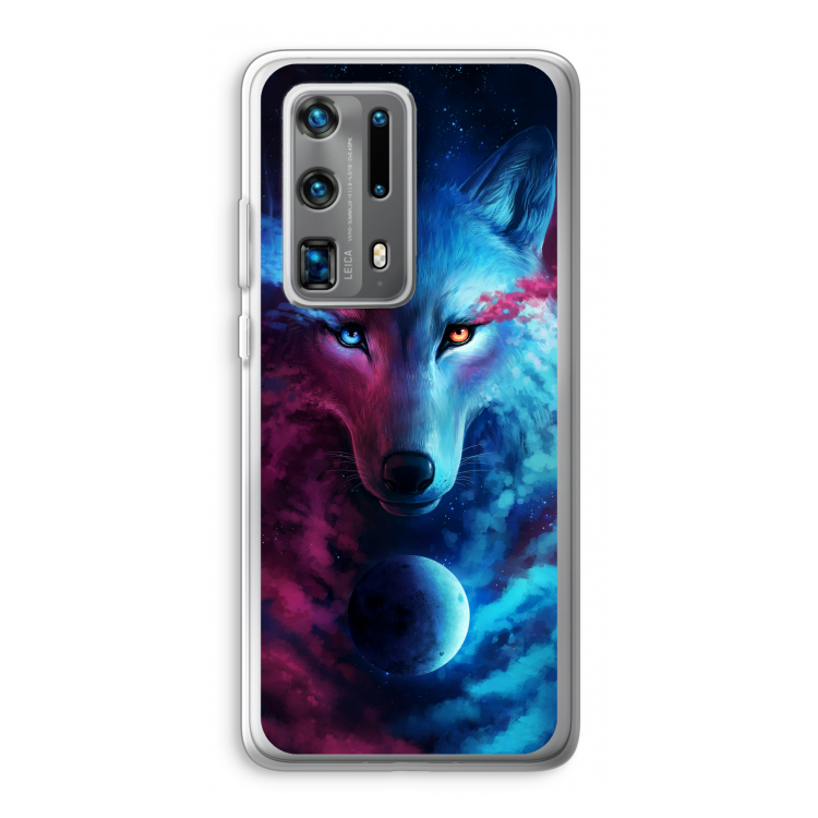 Where Light And Dark Meet: Huawei P40 Pro Plus Transparant Hoesje