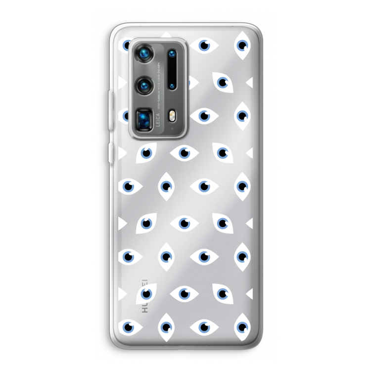 Eyes pattern: Huawei P40 Pro Plus Transparant Hoesje