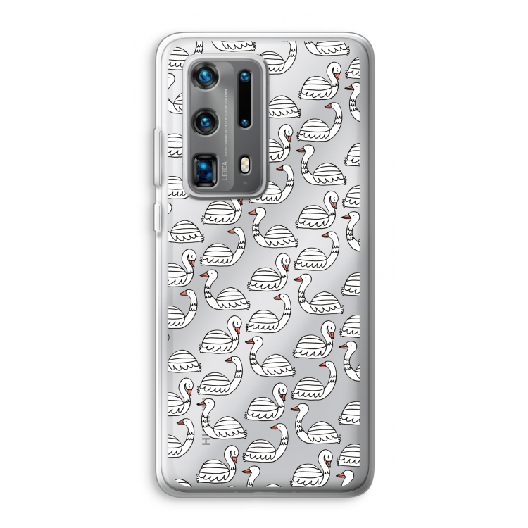 Zwanen: Huawei P40 Pro Plus Transparant Hoesje