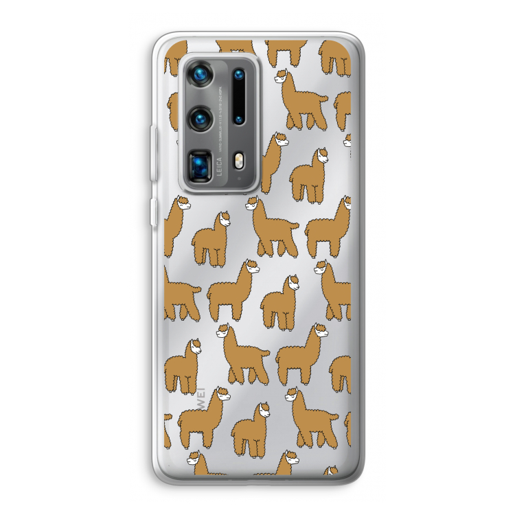 Alpacas: Huawei P40 Pro Plus Transparant Hoesje