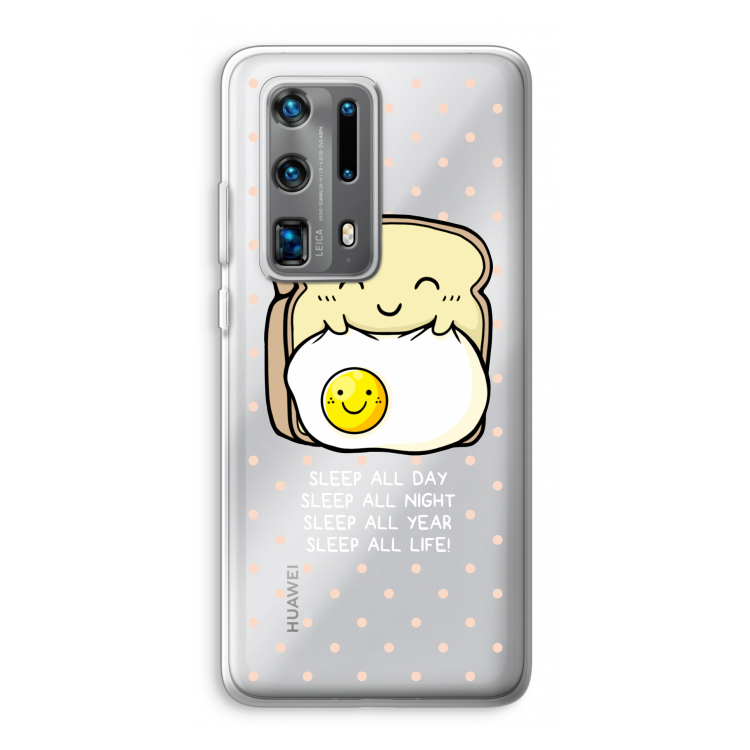 Sleep All Day: Huawei P40 Pro Plus Transparant Hoesje