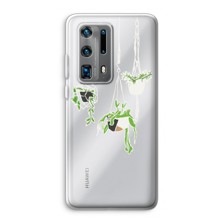 Hang In There: Huawei P40 Pro Plus Transparant Hoesje