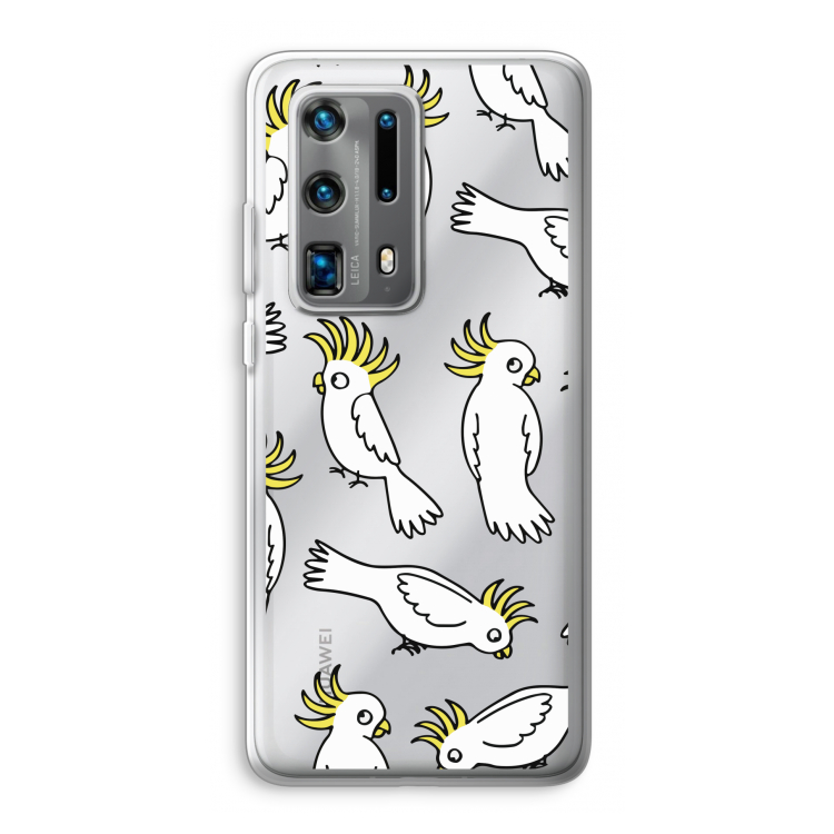 Papegaai: Huawei P40 Pro Plus Transparant Hoesje