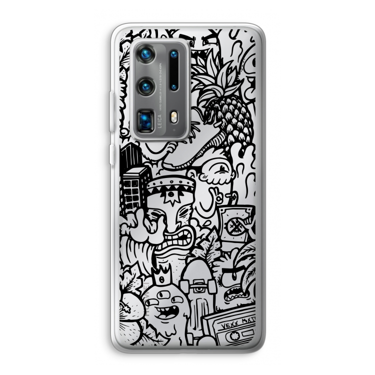 Vexx Black Mixtape: Huawei P40 Pro Plus Transparant Hoesje