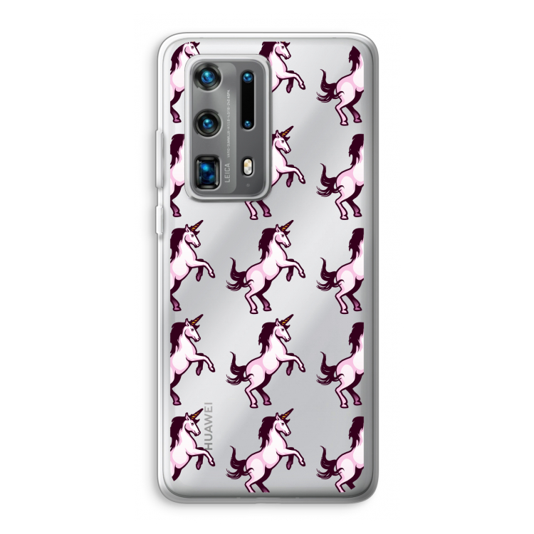 Musketon Unicorn: Huawei P40 Pro Plus Transparant Hoesje