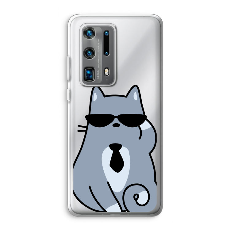 Cool cat: Huawei P40 Pro Plus Transparant Hoesje