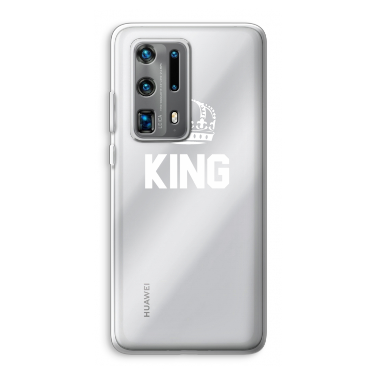 King zwart: Huawei P40 Pro Plus Transparant Hoesje