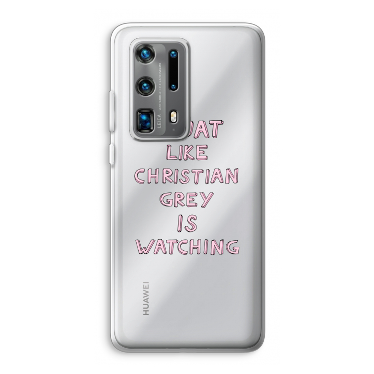 Christian Grey: Huawei P40 Pro Plus Transparant Hoesje