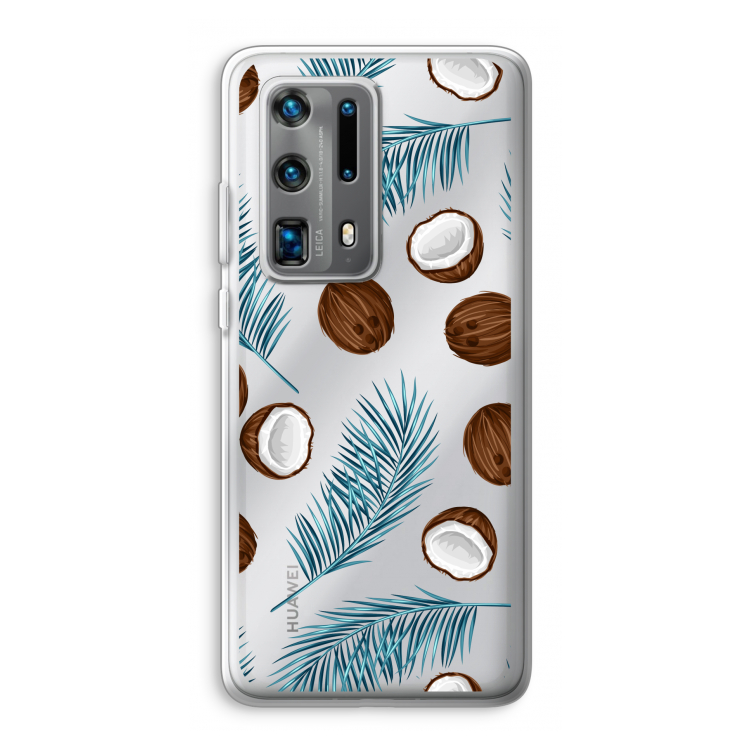 Kokosnoot roze: Huawei P40 Pro Plus Transparant Hoesje