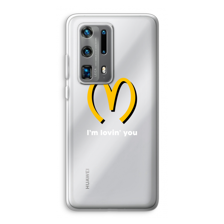 I'm lovin' you: Huawei P40 Pro Plus Transparant Hoesje